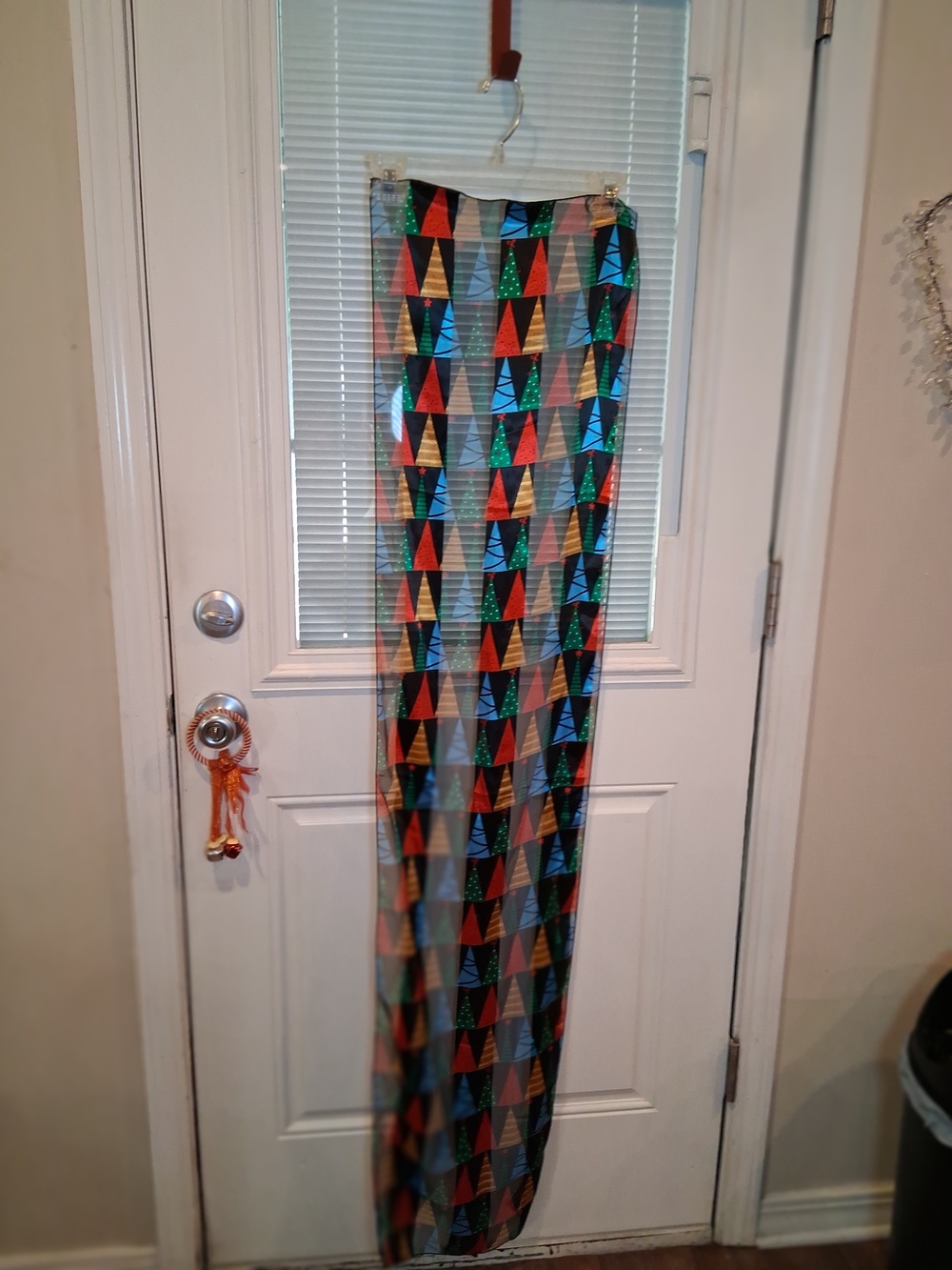 sku 168 Vintage Christmas Scarf  Excellent Condition  ,Length 58" Width 13.5"